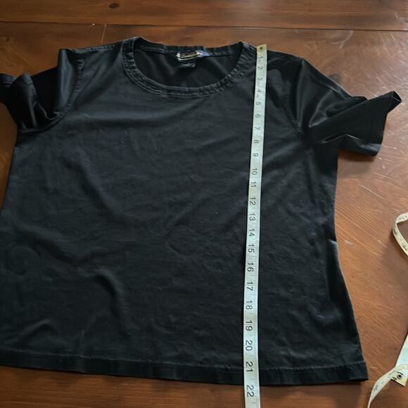 Brooks Brothers Double Mercerized Cotton Black Knit Top Woman Size Medium - Picture 8 of 8